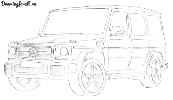 Раскраска Мерседес Гелендваген g63