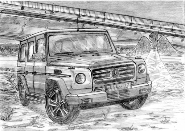 Раскраски Мерседес Бенц g500