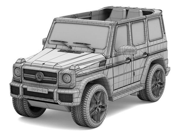 Гелендваген сбоку рисунок