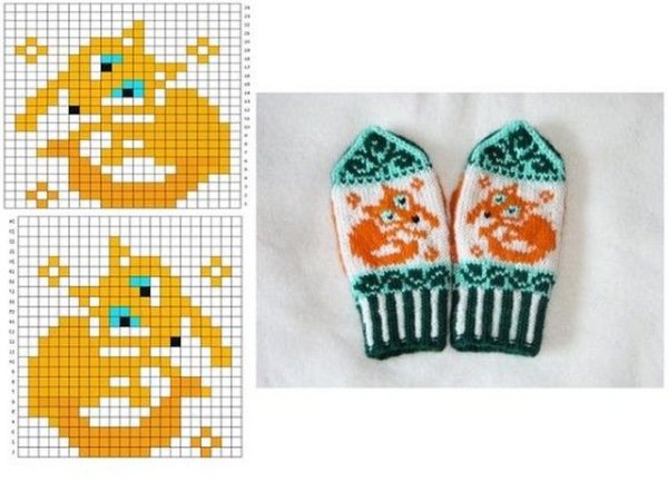 Детский жаккард для варежек