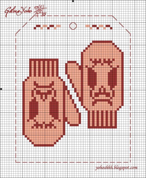 Вышивка для детских варежек