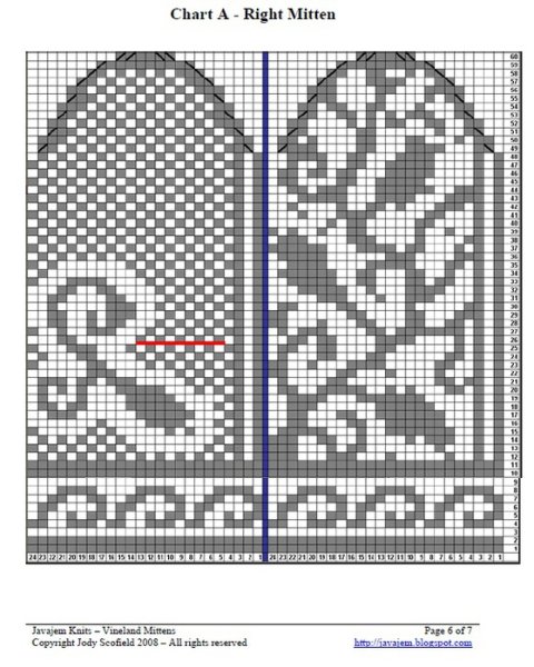 Жаккард для рукавиц схемы