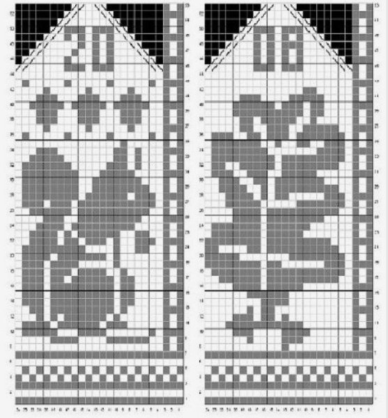 Жаккардовые узоры для варежек