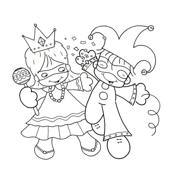 Карнавал раскраска