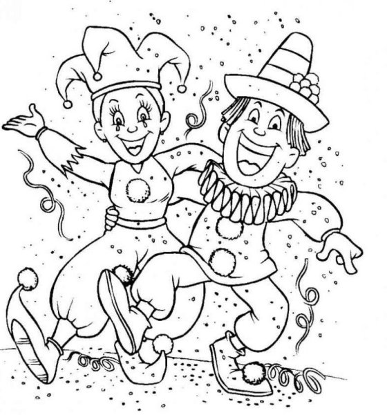 Карнавал раскраска