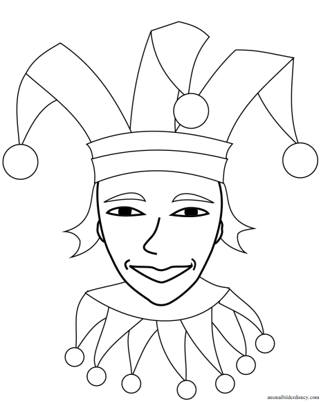 Скоморох раскраска для детей