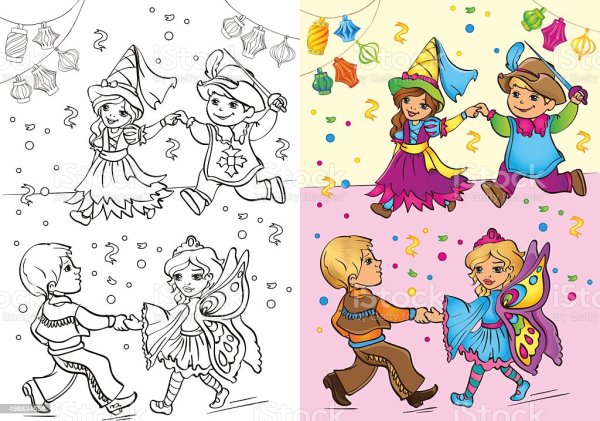 Карнавал карандашом для детей