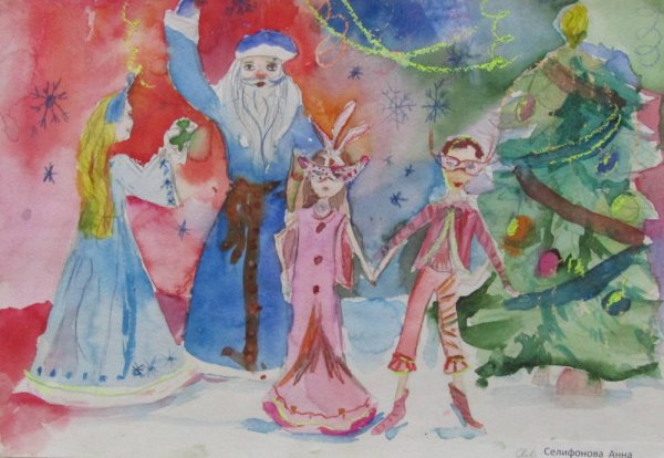 Рисунок на тему новогодний карнавал