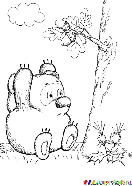 Раскраска Винни пух Советский