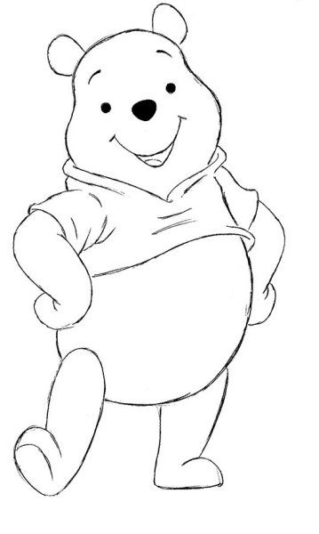 Винни пух для срисовки Дисней