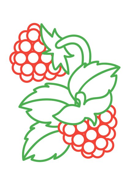 Малина раскраска