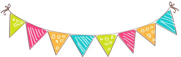 Праздничные флажки на прозрачном фоне