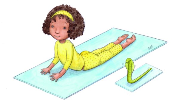 Поза змеи йога для детей