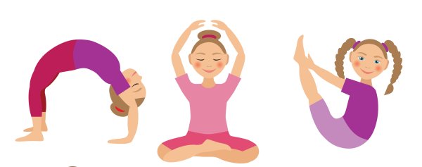 Детская йога иллюстрации