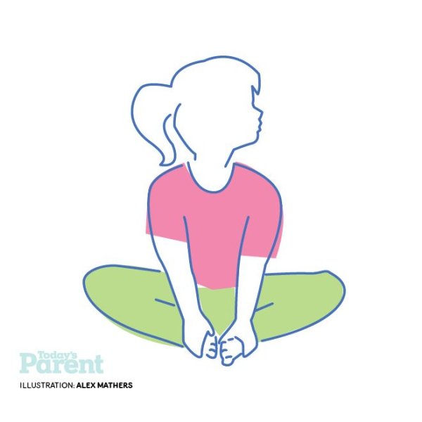 Поза бабочки детская йога