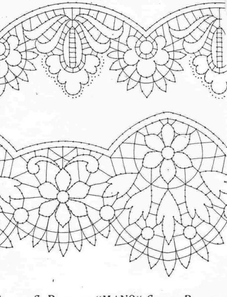 Схемы для точечной росписи кружев