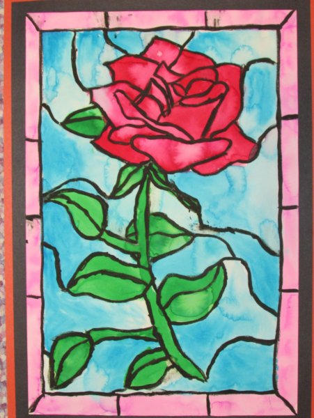 Витражная техника рисования для детей