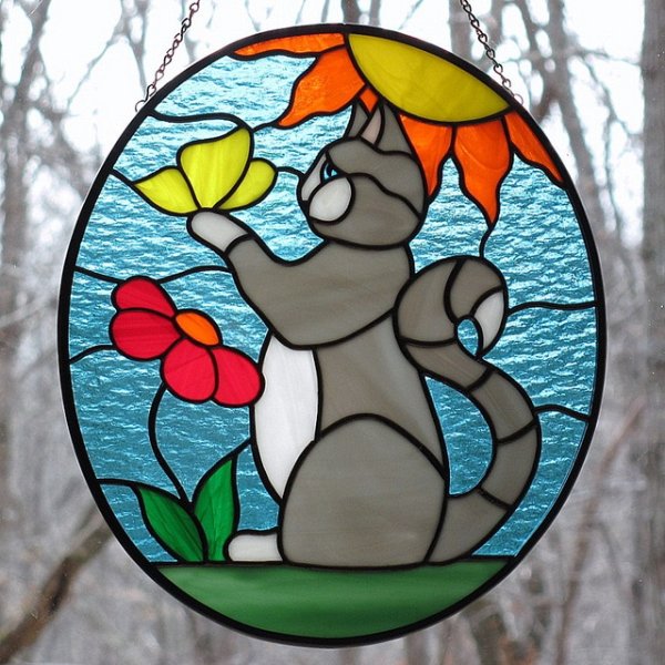 Витраж. Стрекозы