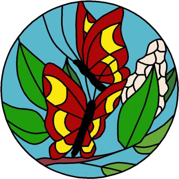 Витраж в морском стиле