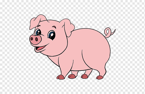 Свинья мультяшная