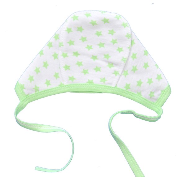 Зеленый чепчик для новорожденного