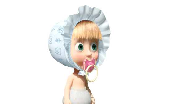 Маша и медведь Маша в памперсе