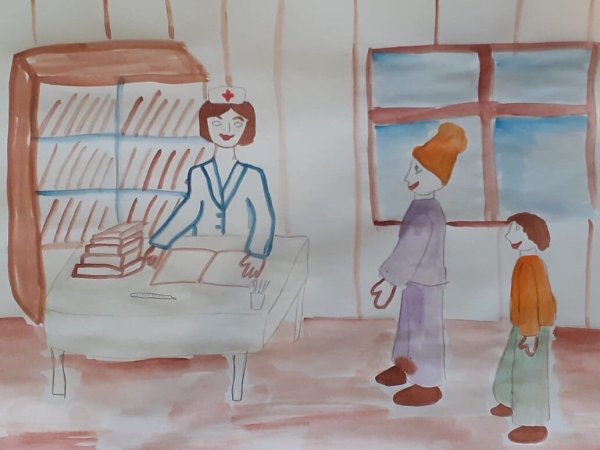 Выставка детских работ к медработников