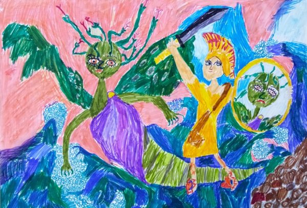 Храбрый Персей и медуза Горгона