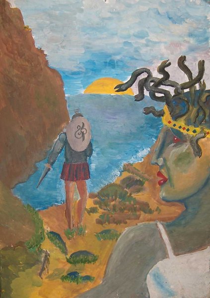 Храбрый Персей и медуза Горгона