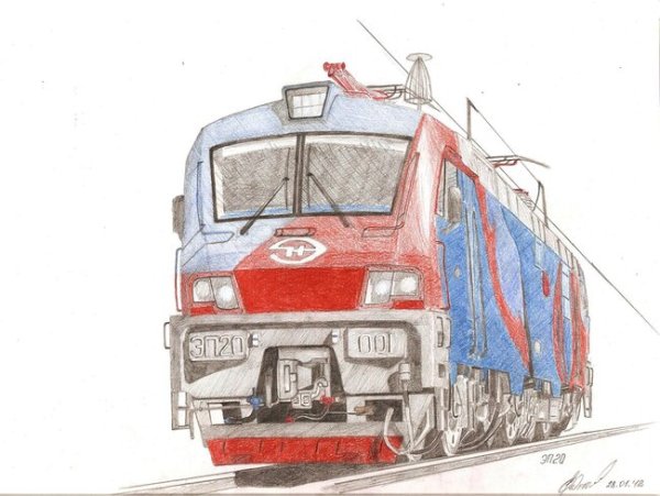 Локомотив эп20 рисунок
