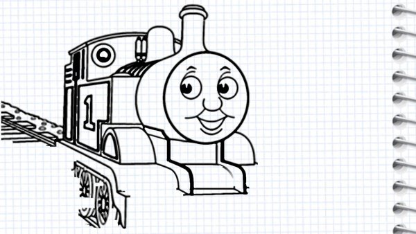 Поезд рисунок легкий