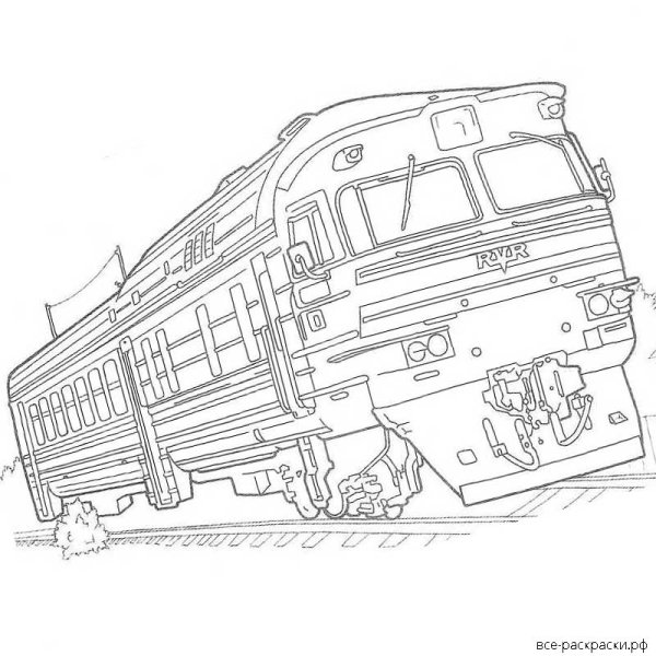 Раскраски поезда РЖД электровоз