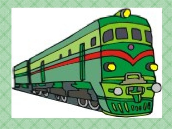 Пассажирский поезд рисунок