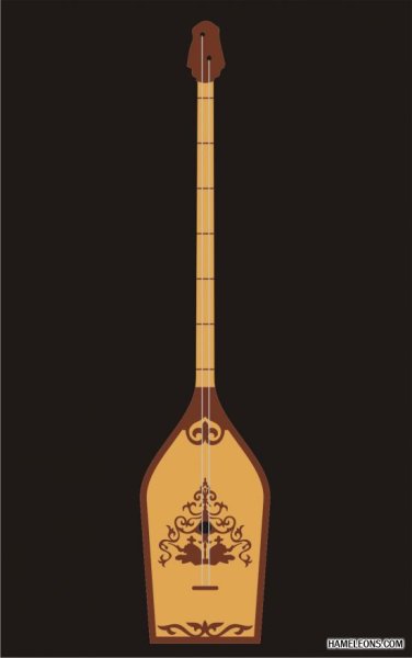 Домбра казахская вектор