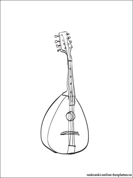 Лютня музыкальный инструмент рисунок