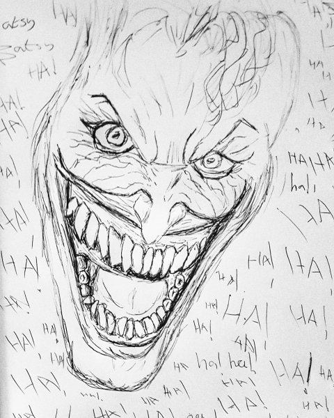Нарисовать Джокера карандашом