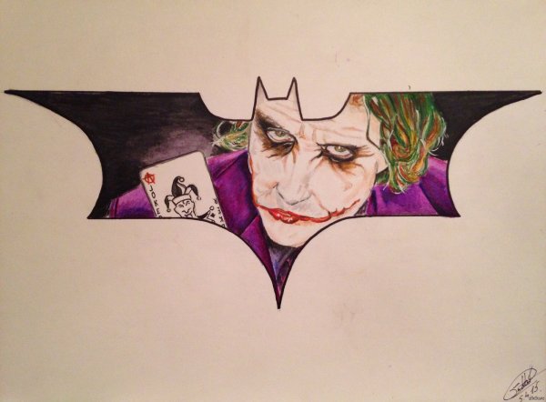 Джокер срисовать