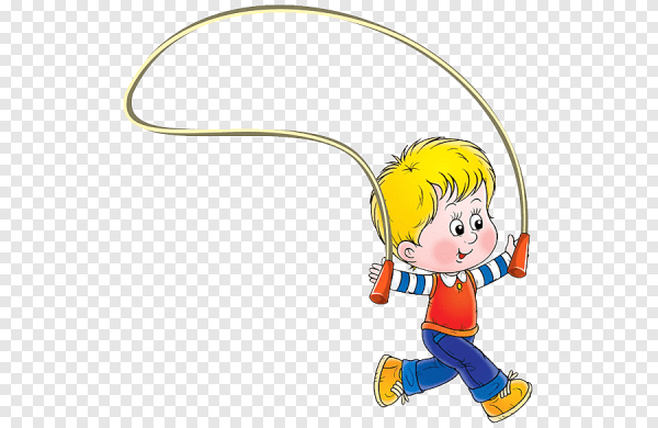 Мальчик прыгает на скакалке