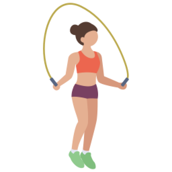 Человечек прыгает на скакалке