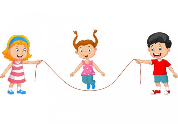 Прыжки на скакалке дети
