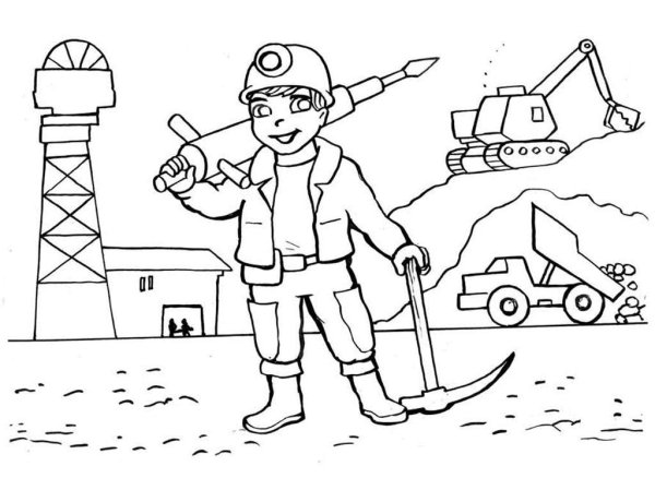 Раскраски ко Дню Шахтера