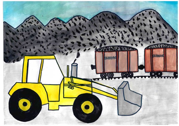 Уголь нарисованный