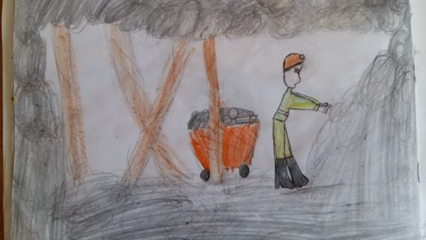 Рисунок Шахтера детский