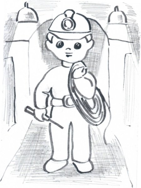 Раскраска Шахтера для детей