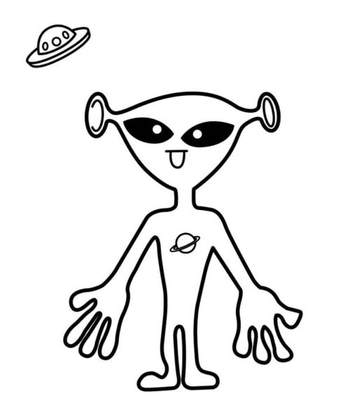 Инопланетянин раскраска