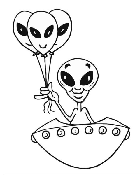 Инопланетянин раскраска