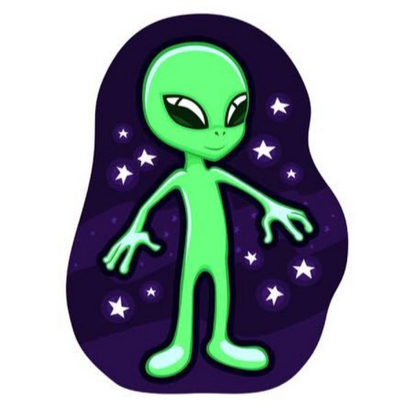 Открытка с инопланетянами