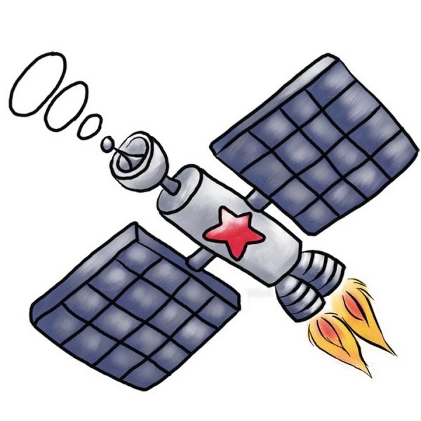 Спутник мультяшный