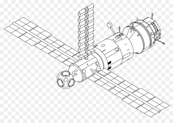 Спутник рисунок карандашом