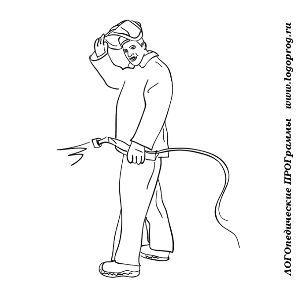 Сварщик раскраска для детей